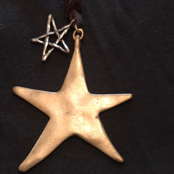 Lucky Brand dbl star on suede 22” tie where u want - Picture 2 of 4